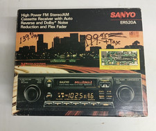 NOS Vintage Very Rare Sanyo ER520A Car Stereo AM/FM In-Dash Cassette Receiver picture