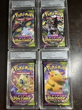 2020 Pokemon Vivid Voltage Foil Pack Set Of 4 Art TCC Graded Gem Mint 10 picture
