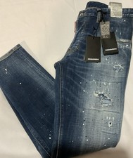 ➿ DSQUARED2 Men's Medium Wash Skater Jean Size 48 picture