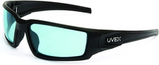 Uvex Hypershock Safety Glasses, Black Frame with SCT-Blue Lens & HydroShield Ant picture