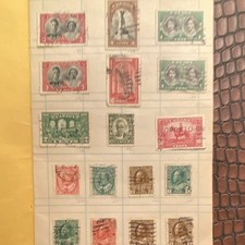 Old British Commonwealth Stamp Collection Canada GB Australia India Newfoundland picture