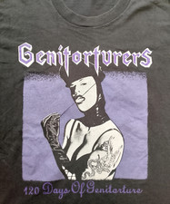 Vintage 90's Genitorturers 120 Days of Genitortoure Album Promo 2 sides T Shirt picture