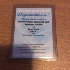 2018 Bowman Chrome Shohei Ohtani Rookie Auto Gold Refractor /50 Redemption picture