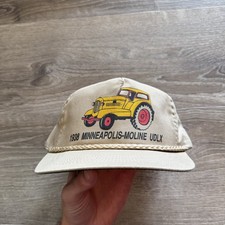 Vintage Minneapolis Moline Modern Machinery Tractor Trucker Snapback Hat picture