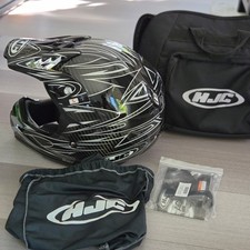 HJC AC-X3 Carbon Titan MC5 Motocross Off-Road Helmet Black Carbon Fiber - Large picture