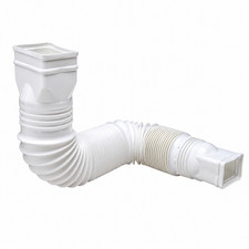 Amerimax Flex A Spout 55 in White Vinyl Downspout Extension – 85010 Rain Gutter picture