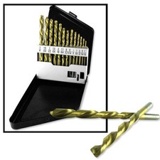 13-PC Extractor Left Hand Drill Bit Reverse Titanium 1/16