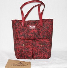 Patricia Nash Large Alina Tote Bag Travel Purse Handbag Red Etched Roses NWT picture