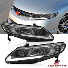 Pair LED DRL Headlights Lamps For 2006-11 Honda Civic FA Sedan 4 Door LH+RH picture