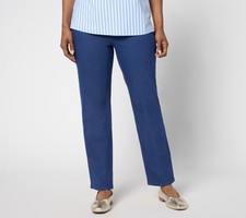 Liberare Women's Petite Pants 14P Denim & Co. Classic Colored Ankle Blue A687857 picture