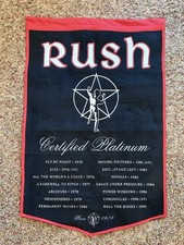 RUSH Certified Platinum Felt Banner 2008 Heavy Pennant Flag Starman 24x36  Rare picture