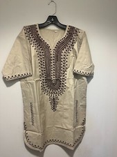 African clothing for men-Dashiki S-7X  Beige picture