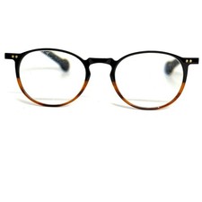 Scott Harris Vintage Europa V-45 Black Tortoise Gold Round Eyeglasses 48-19-146 picture