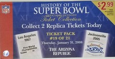 Packers Chiefs Patriots Eagles AFL-NFL Game I & Super Bowl XXXIX Replica Tickets picture