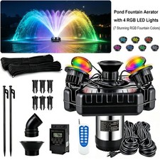 750W Pond Fountain Aerator with 4 RGB LED Lights(7 Color Options) 1HP 15000GPH picture