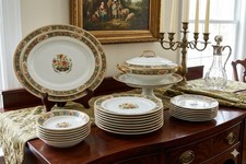 Limoges T&V 23pc China Set Floral Gold La Cloche Platter Bowl Plate France picture