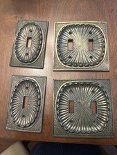 brass outlet switch plate covers lot vintage picture