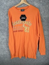 Vintage Southpole Tshirt Men’s XL Long sleeve Logo Y2K  Orange Skater  Grunge picture