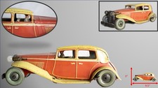Vintage 1930's Medium Tippco Clockwork Sport Sedan w/ Electric Lights picture