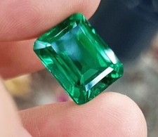 Emerald Natural Green Certified Emerald Cut  20 Ct Flawless Loose Gemstone picture