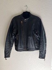 Langlitz Cascade 1970s Vintage Leather Biker Jacket with Asymmetrical Zip picture