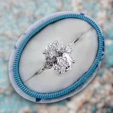Customized: Ring Lab Grown Oval Diamond 2.30 Carat IGI 14k White Gold F VVS2 picture