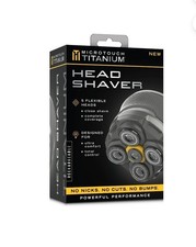MicroTouch Men's Titanium Head Shaver, 5 Flexible Heads, Ultra Comfort, Black picture
