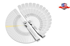 2Pcs Feeler Gauge Set 32 Straight & 16 Angled Blades Stainless Steel Gap Tool... picture