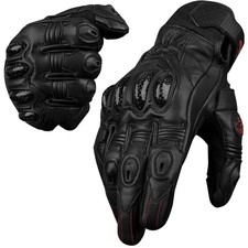 J.A.G. Leather Motorcycle Gloves for Men  Carbon Fiber Knuckle Protection, Mo... picture