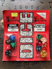 1984 RARE IN ORIGINAL BOX Armory Transparent Dice Pack with Bonus Opaque Pack picture