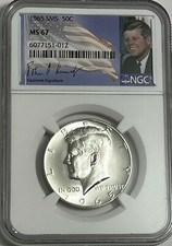 1965 SMS NGC MS67 Kennedy Half Dollar 50C Special Mint Set Uncirculated Portrait picture