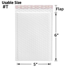 200Pcs White 4-Layer Bubble Mailers Self Seal Waterproof Poly Shipping Envelopes picture