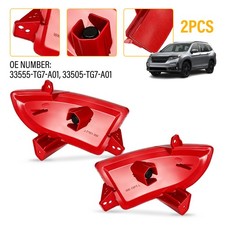 2Pcs For 2019-2022 Honda Pilot Red Lens Rear Bumper Light Reflector Left+Right picture