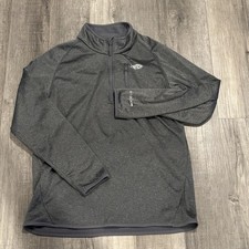 AFTCO Pullover Mens Medium Gray AFTECH 1/4 Zip Fishing Fleece Top Long Sleeve picture