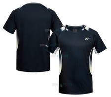 YONEX 26F/W Men's Badminton T-Shirts Sports Training Top MidnightBlack 263TS003M picture