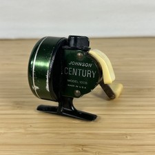 Vintage Johnson Century 100B Closed Face Spincast Fishing Reel (Green) picture