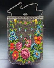 Large Antique Beaded Purse 1920's picture