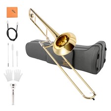 Eastar ETB-330 Student Tenor Trombone Bb Brass Gold Plated Case picture