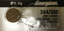 ENERGIZER 344/350 SR1136SW  WATCH BATTERIES 344 350 NEW SEALED Authorize Seller picture