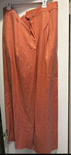 LOFT Women's Dress Pants Coral Solid Flat Front Zip Closure Regular picture