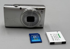 Canon PowerShot A4000 IS 16mp 8x Optical Zoom Silver Digital Camera W.Battery C picture