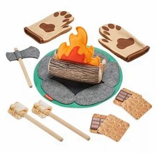 Fisher-Price S'more Fun Campfire Playset 18-Piece Pretend Camping Toy For Kids picture