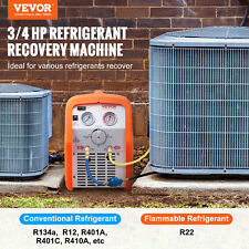 VEVOR Portable 3/4 HP Refrigerant Recovery Machine for Vapor Liquid Refrigerant picture