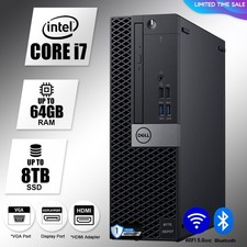 DELL Desktop Computer PC i7, up to 64GB RAM, 17TB SSD, Windows 10/11, WiFi BT picture