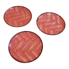 3 Studio Nova Largo Salad Plates Red JA023 picture