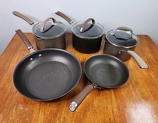 Circulon Premier Hard-Anodized Nonstick 8 Pc Set Saucepan Skillet Fry Pan Lids picture