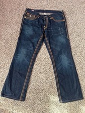 True Religion Ricky Super T Jeans Size 34 Dark Wash picture