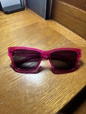 Balenciaga BB0307SA 005 Transparent Pink Square Acetate Sunglasses 56mm NEW picture