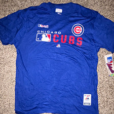 Majestic Chicago Cubs MLB Authentic Collection Blue Shirt Men’s Size L picture