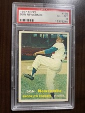 1957 Topps #130 Don Newcombe PSA 8 picture